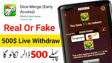 Dice Merge Game Payment Proof | Dice Merge App Real or Fake | How To Withdraw Dice Merge App