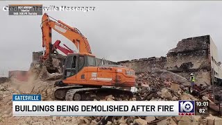 City of Gatesville begins demolishing historic buildings destroyed by massive fire