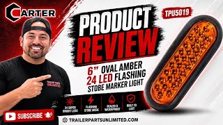 TPU5019 - 6” Oval Amber 24 LED Flashing Strobe Marker Light trucks trailers -Trailer Parts Unlimited