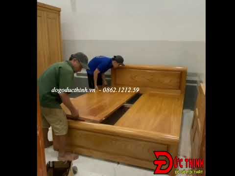 Video Combo phòng ngủ 25tr (giường ngủ và tủ áo gỗ đỏ 25tr)... - youtube