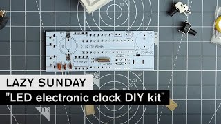 Just a bit of fun and some careless soldering. LED clock from Aliexpress - https://www.aliexpress.com/item/4-Bits-Electronic-clock-