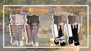 aesthetic minecraft matching skin with download link | Ja's vlog screenshot 3