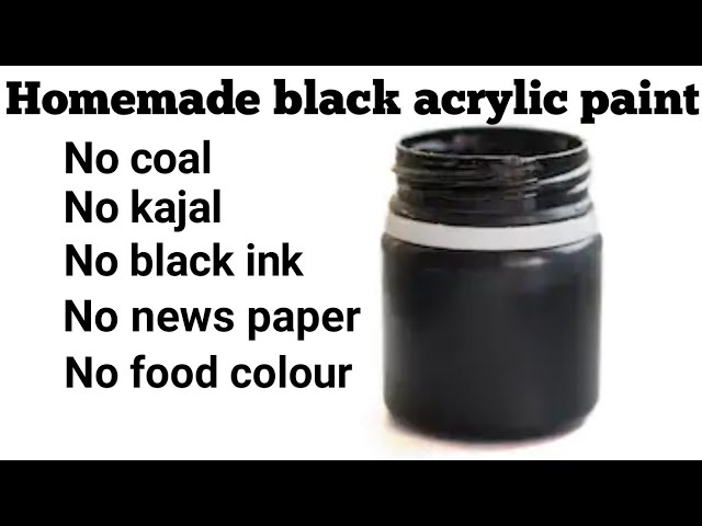 How to make black acrylic paint at home/home made acrylic paint without  food colour/Ash colour paint - …