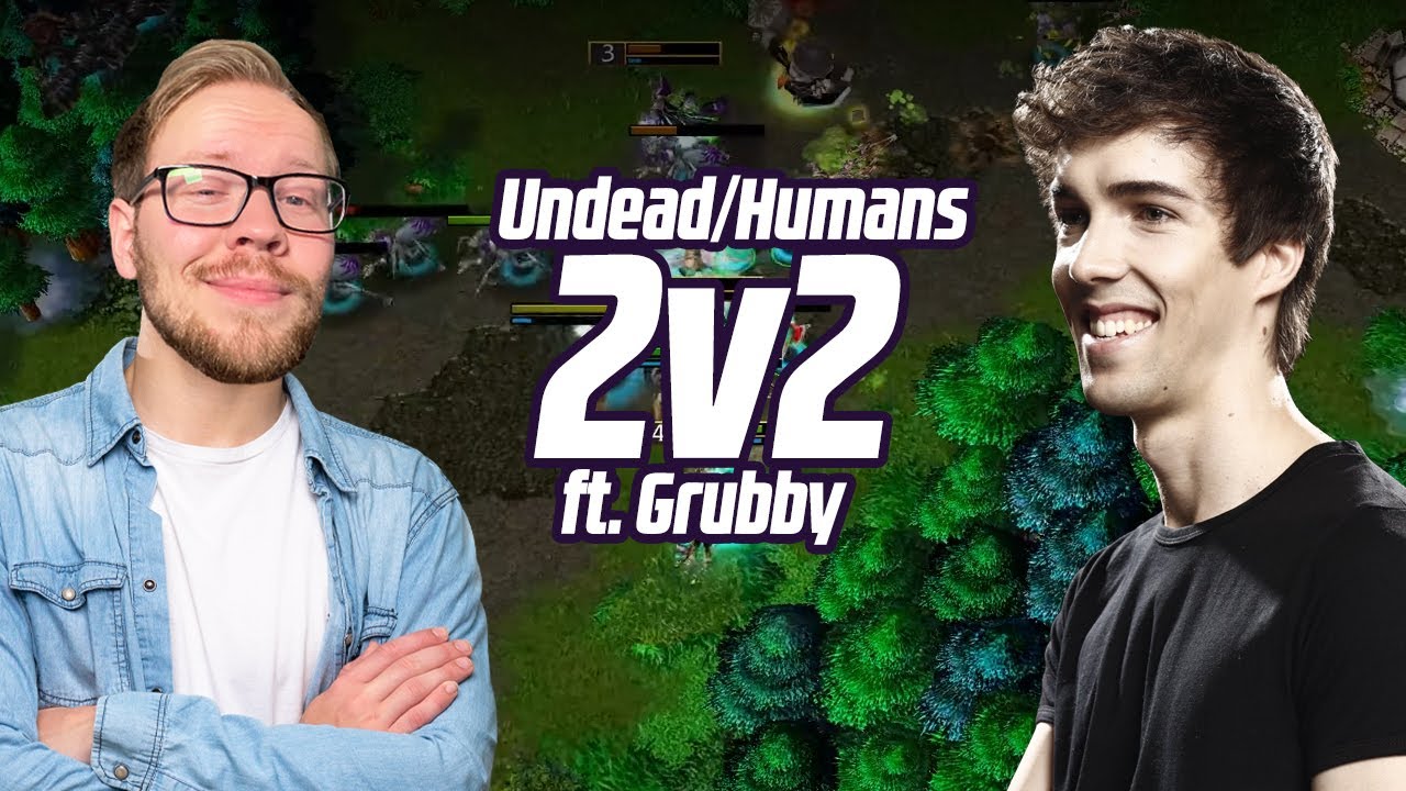 Undead/Humans Warcraft3 2v2 | AoE2 meets WC3 ft. Grubby - YouTube