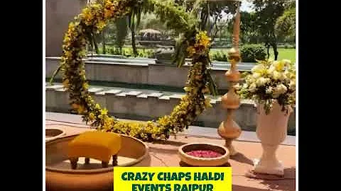 HALDI DECORATION WEDDING THEME HOTEL RAIPUR CRAZY CHAPS WEDDING PLANNER