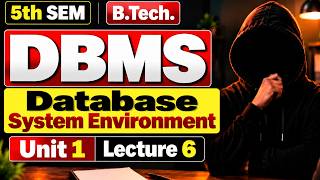 DBMS Database System Environment 🔥 | Components & Architecture Explained | Unit 1 Lecture 6 |