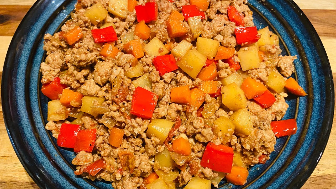 Ground Pork with Vegetables 