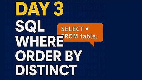 1️⃣ Day 3: WHERE, ORDER BY & DISTINCT  Interview Questions | 30-Day SQL Challenge