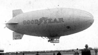 To the Skies! Goodyear Blimp, Stunt Flying, Glider Airshow ca. 1929 | 16mm Film Scan