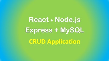React + Node.js + Express + MySQL example: Build a CRUD App
