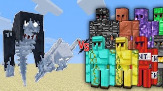 Corrupted Champion ( The Graveyard ) vs Extra Golems in Minecraft - Minecraft Mob Battle