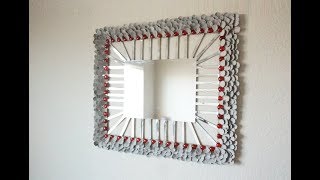 DIY: Decorative Metallic Mirror Wall Art with Cereal Boxes and Egg Cartons {MadeByFate} #179