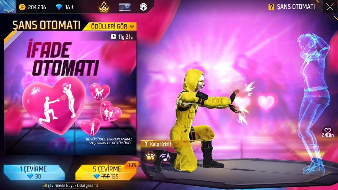 SEVGİLİLER GÜNÜ OTOMOTINI SÜPÜRDÜK EVO KASASINA TEK ATIM BU HESAPTA ŞANSLIYIM #freefire