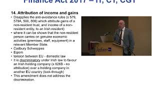 Finance Act 2017 Section 14 - Attribution of Income and Gains