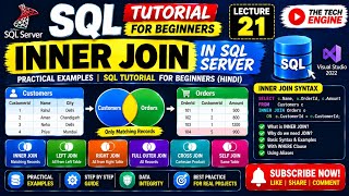 INNER JOIN in SQL Server | Lecture 21 | Practical Examples in Hindi | SQL Tutorial for Beginners |