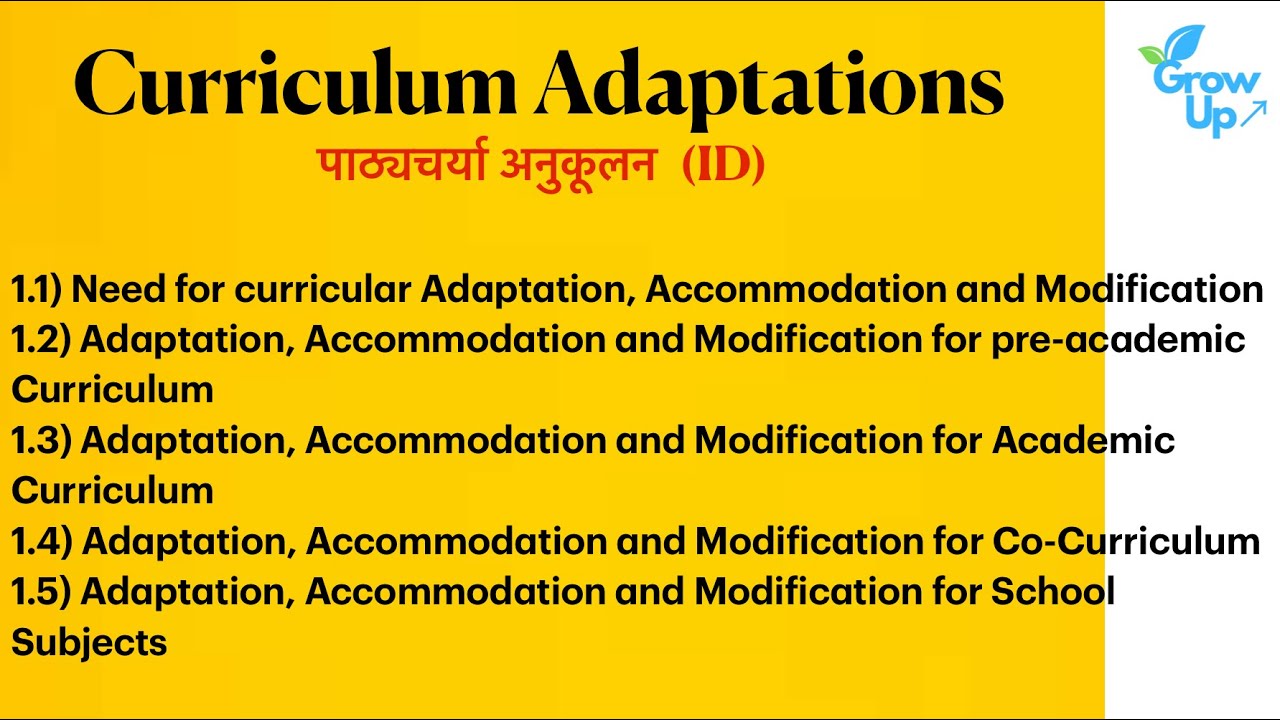 Curriculum Adaptations