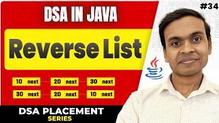 Reverse Linked List in Java (LeetCode 206) | Linked List Interview Question | DSA in Java #34