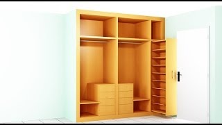 Puedes simular un armario empotrado de obra fácilmente sin tener que comerte mucho la cabeza.