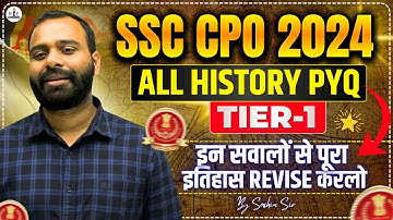 📘SSC CPO 2024 Tier-1 History PYQ 🔥 | Sachin Sir (RBE) | Important for Upcoming SSC Exams #ssc