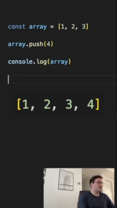 JavaScript array method .push() - YouTube image.