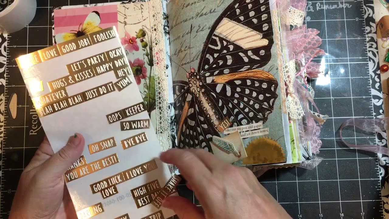 Finished Dollar Tree Junk Journal Challange 1st part - Flip Through