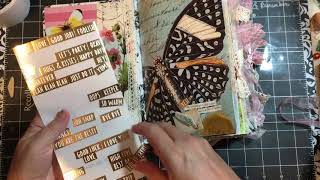 Finished Dollar Tree Junk Journal Challange 1st part - Flip Through - dearjuliejulie