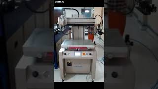 ATMA AT-60FA Pneumatic Flat Screen Printer in action