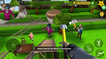 Troll miss T every day - Scary Teacher 3D  (Mod Menu) , gameplay android/ ios