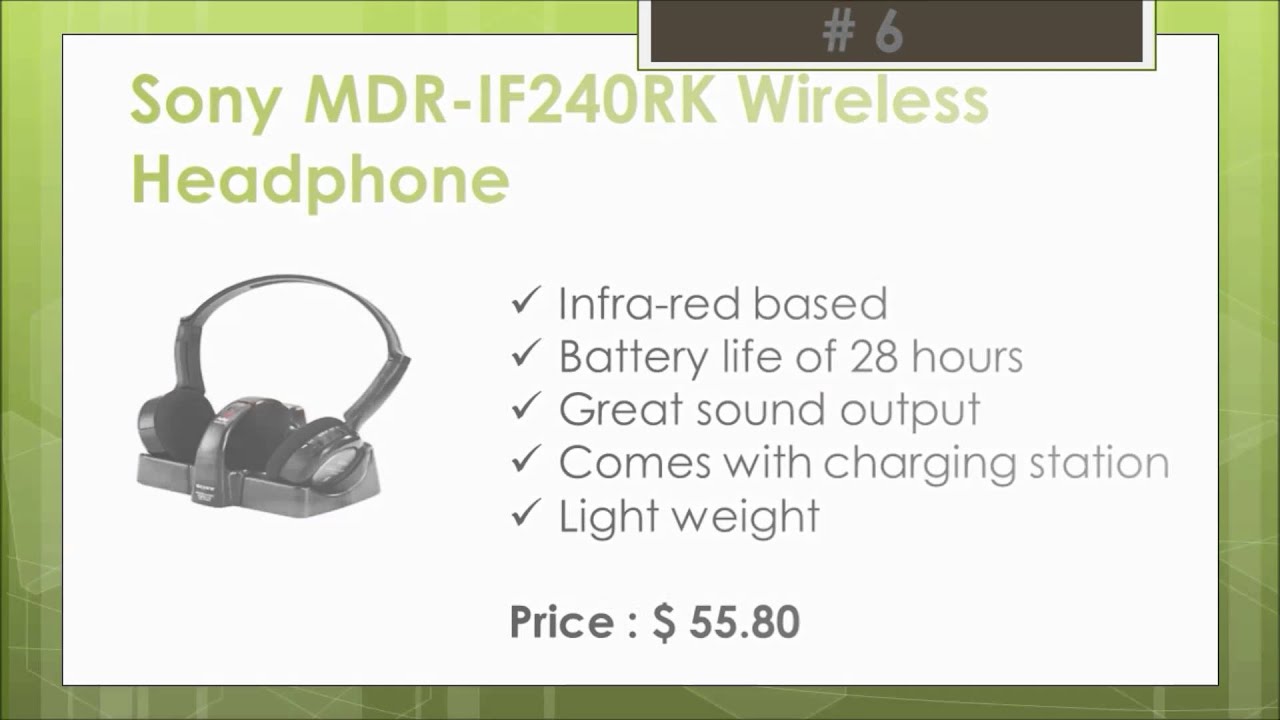 10 Best Wireless TV Headphones under 100 (2013 Edition) Video YouTube