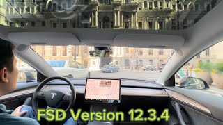 Tesla Full Self Driving City and Highway (Condensed Video) - FSD 12.3.4