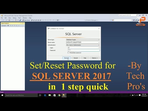 How to SET/RESET PASSWORD FOR SQL SERVER 2012/2013/2017