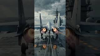 Insane Su-33 Carrier Landing: Cable Arrest Sparks & Slam! #shorts