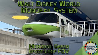 Disney World Epcot Monorail 4K POV - 2 Trip POVs - May 2024 - Monorail Green