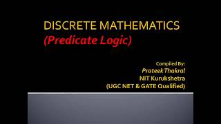 Predicate Logic by Prateek Thakral