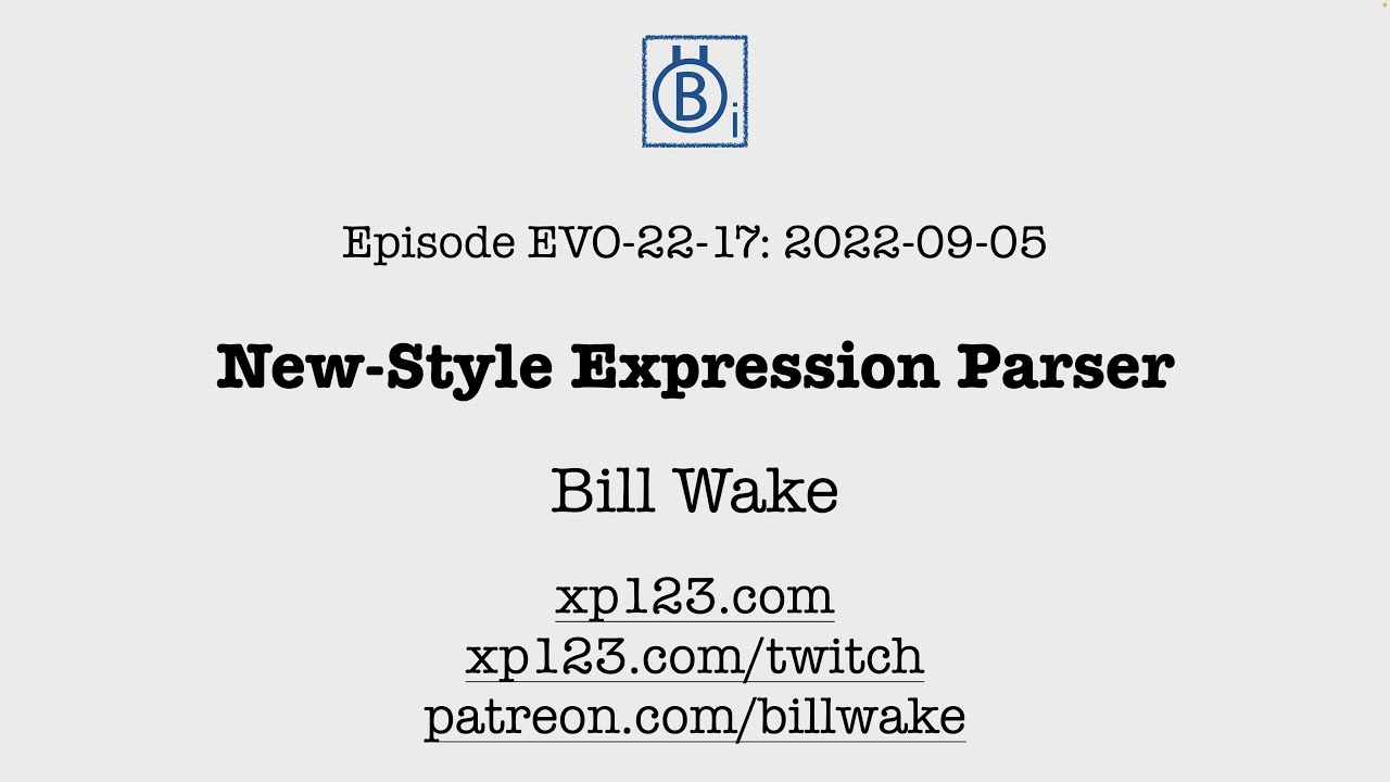 EVO-22-17: New-Style Expression Parser - Evolutionary Design - YouTube