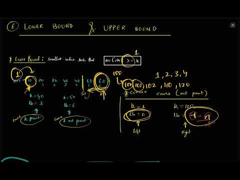 5. LOWER BOUND AND UPPER BOUND || BINARY SEARCH REVISION SERIES