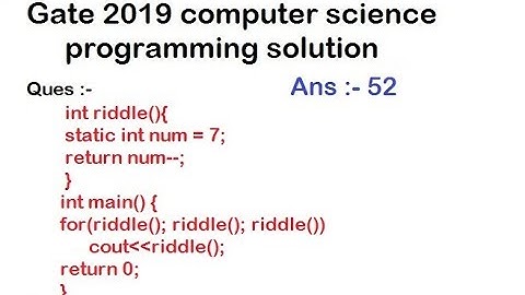 gate 2019 cs | programming solution | hindi | part 3