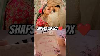 اس ڈبے میں ہمارا پیار شامل ہے Hafsa And Shaheer Bid Boxes ytshorts
