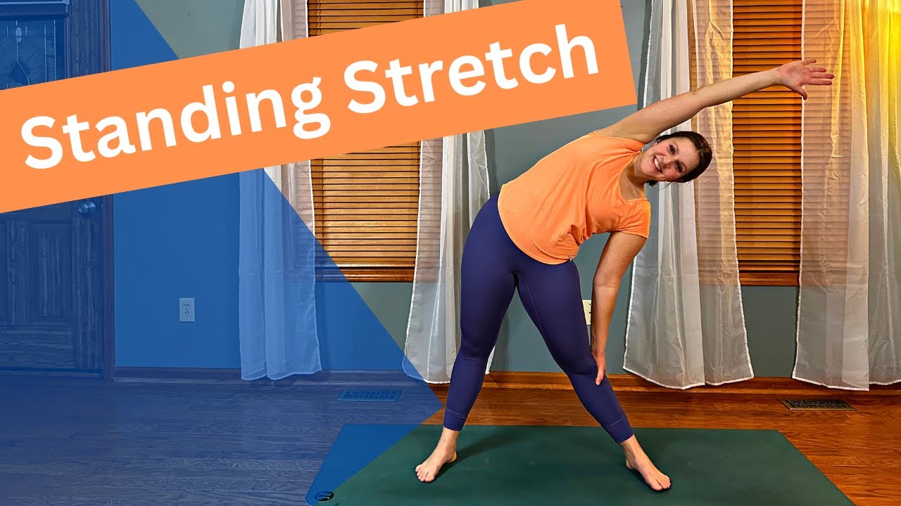 5 minute standing stretch - feel good, quick stretch - YouTube