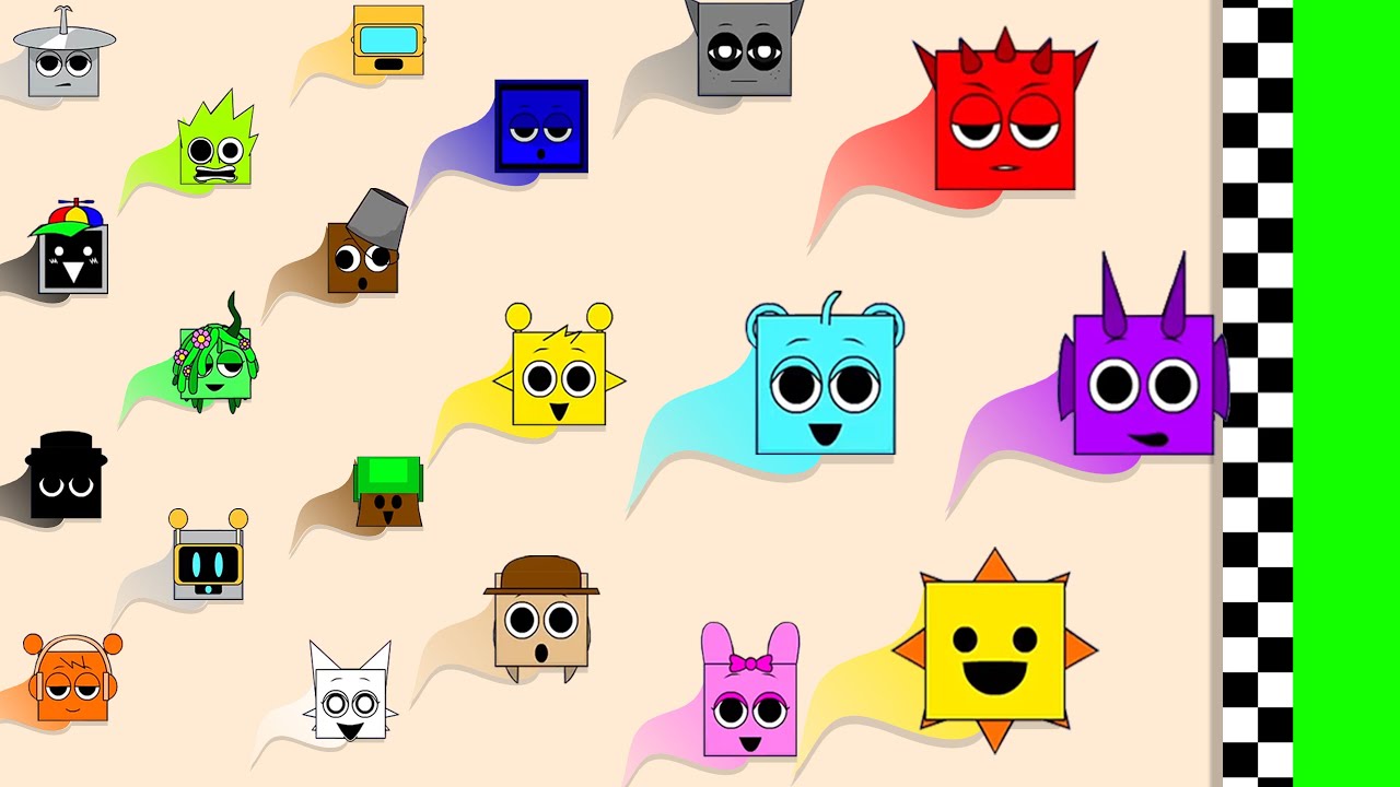 Sprunki Square Race - Chaos, Speed, and Survival!