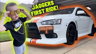 Jagger&#39;s First Ride in The Evolution X