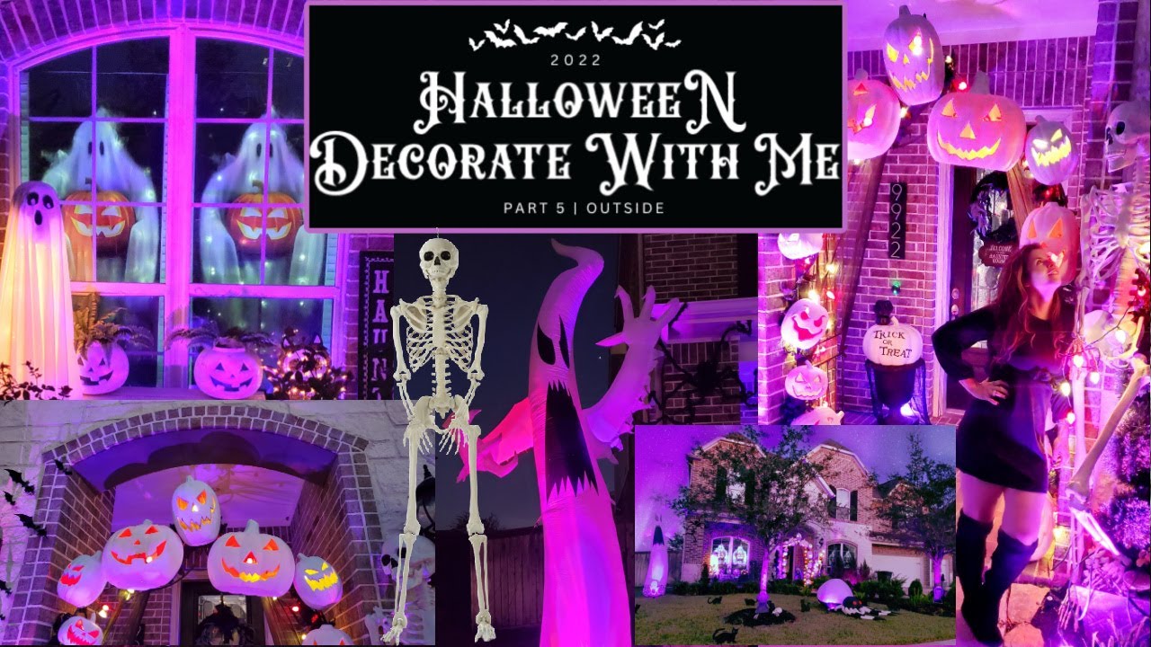 HALLOWEEN OUTDOOR DECORATE WITH ME 2022 HALLOWEEN DIY JACKOLANTERN