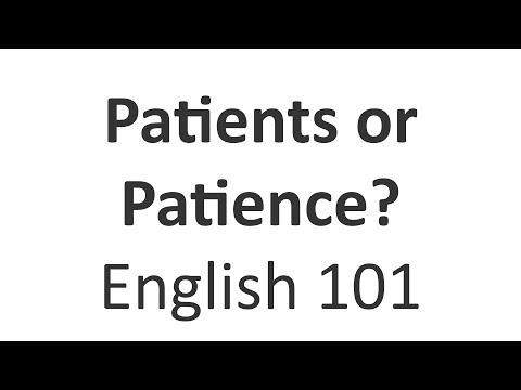 患者または忍耐？ |英語101単語vs単語