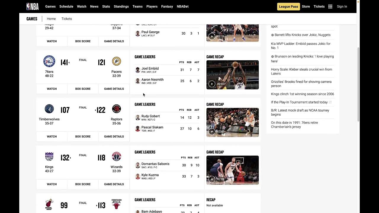 NBA 20222023 Fecha 73 Resultados, Tabla de Posiciones y Siguiente Fecha YouTube