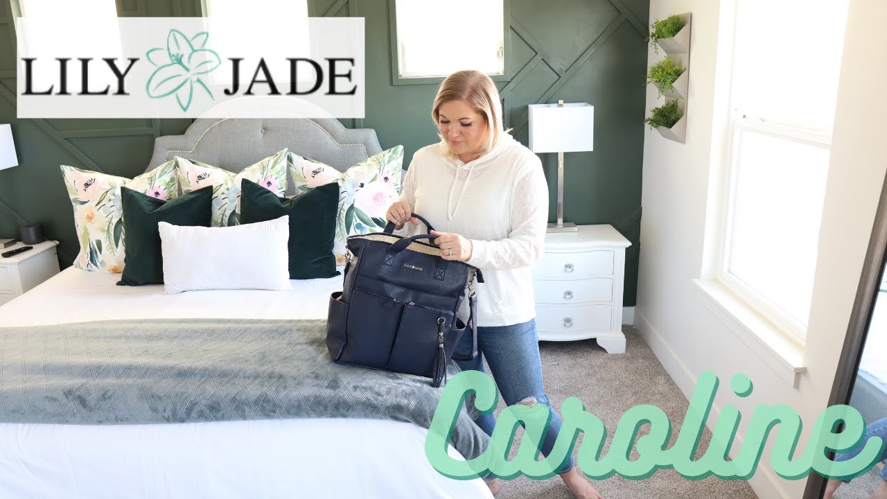 Lily Jade Caroline Diaper Bag in Navy Review + On the Body YouTube