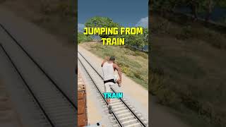 Train Jump Test – GTA 5 vs RDR2 #shorts #physics