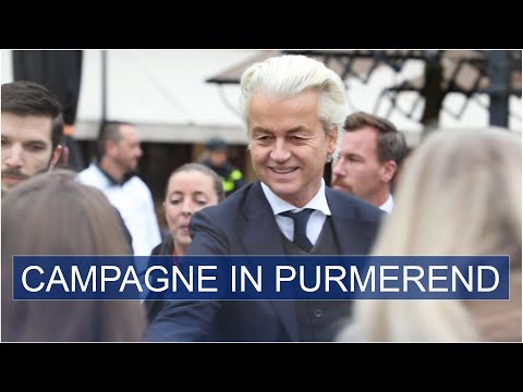 Geert Wilders voert campagne in Purmerend