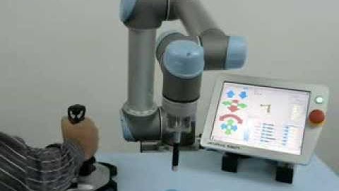 universal-robots zacobria 3d 6 axis joystick controlling X, Y, Z, Rx, Ry, Rz axis (Video 1)