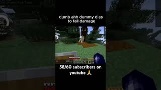 bunny fall damage #minecraft #minecraftmoments #joke #meme #memes #java #mc #viral #minecraftmeme