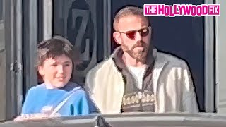 Ben Affleck Teaches His Daughter, Fin Affleck How To Drive After Lunch At Zankou Chicken In L.A.